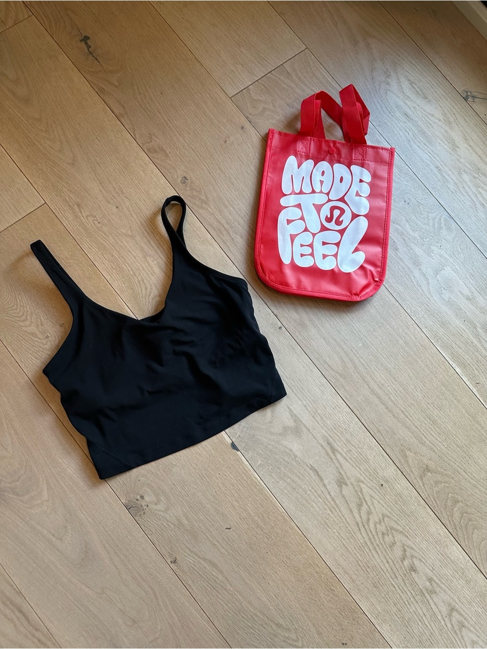 lululemon athletica Black Cropped Tank Top